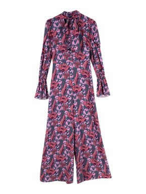 Temperley Purple Camille Print Jumpsuit