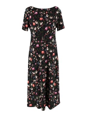 Erdem Vanya Dress in Black floral