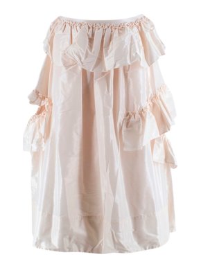 Simone Rocha Pink Fine Taffeta Frill Double Bite Skirt