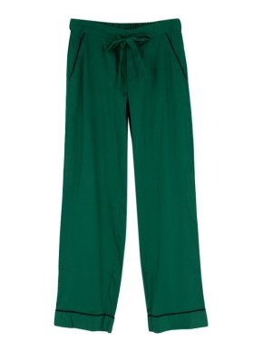 Les Girls Les Boys Classic Cotton Pyjama Bottoms Forest Green