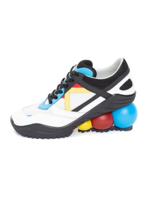 Christopher Kane High heel looner sneaker with multi coloured balls