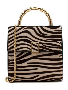 Loeffler Randall Tani Zebra-Print Calf Hair Shoulder Bag