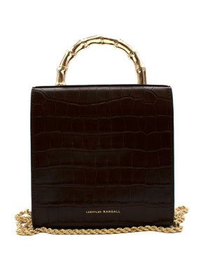 Loeffler Randall Mini Tani Croc-Embossed Leather Box Bag