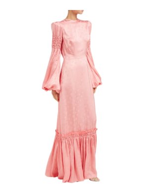 The Vampires Wife Blossom Dress Dress in Cosmo Damask Blush Pink