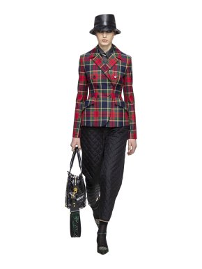 Dior Tartan Double Breasted Wool Blazer Jacket