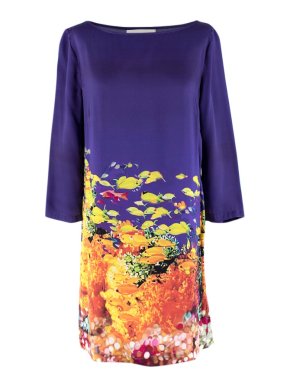 Mary Katrantzou Multi-coloured Fish Pattern Shift Dress
