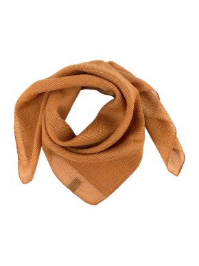 Anderson & Sheppard Mustard Wool & Silk Checkered Neckerchief