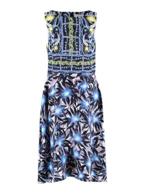 Peter Pilotto Leaf-print Silk Blend Sleeveless Dress