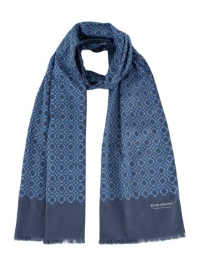 Gieves & Hawkes Geometric print double-faced scarf