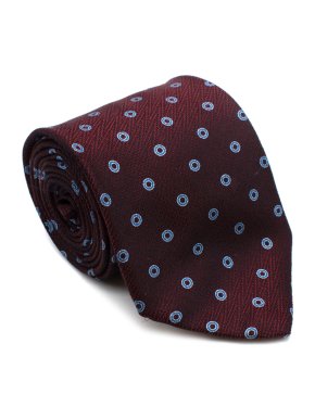 Brioni Burgundy Dotted Silk Tie