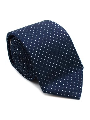 Turnbull & Asser Navy Dotted Silk Tie