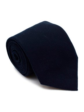 Loro Piana Navy Silk & Cashmere Tie