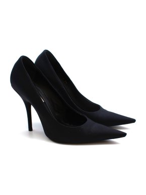 Balenciaga Black Jersey Knife Pumps