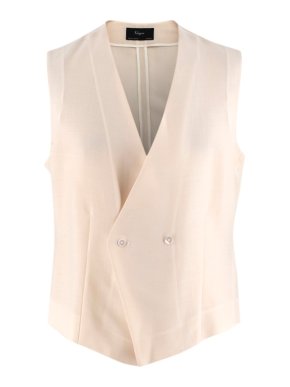 Kilgour Savile Row Beige Mohair Blend Waistcoat