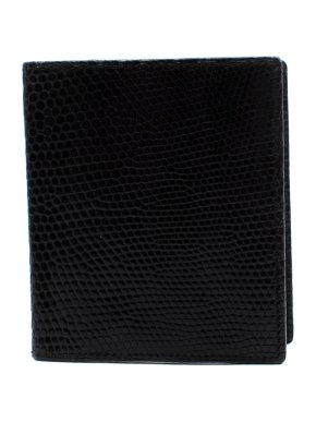 Swaine Adeney Brigg Black Lizard Embossed Leather Card Holder