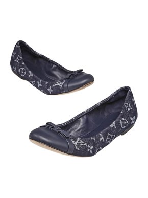 Louis Vuitton Denim Monogram Ballerinas