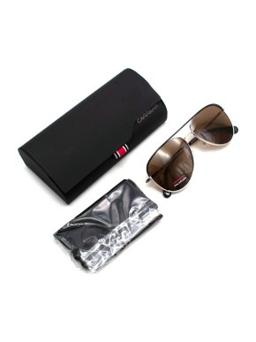 Carrera Silver & Black Aviator Sunglasses