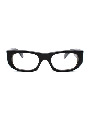 Cutler And Gross Black Acetate Handmade Rectangular Glasses
