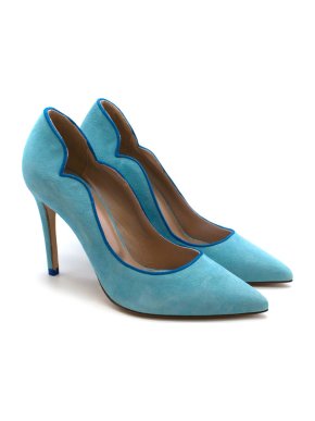 Maxine Blue Suede Lana 90 Pumps