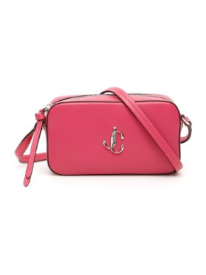 Jimmy Choo Fuchsia Leather Hale Crossbody Bag