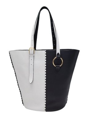 Diane Von Furstenberg Bi-Colour Leather East West Shoulder Bag