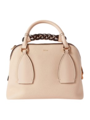 Chloe Sweet Beige Grained & Shiny Calfskin Daria Medium Handbag