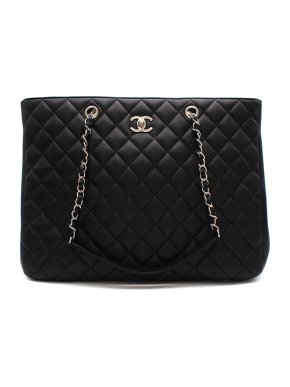 Chanel Black Lambskin Classic Shopping Tote