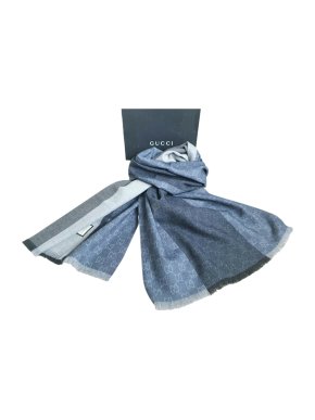 Gucci Limited Edition Denim Blue Guccissima Scarf