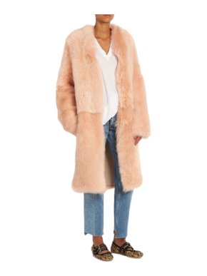 Raey Dusty Pink Shearling Coat