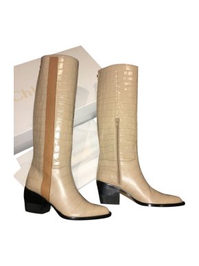 Chloe Vinny croc-effect leather knee boots