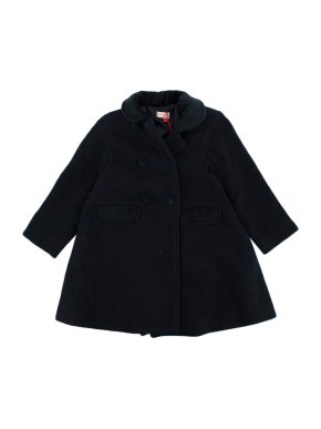 La Coqueta Navy Wool Blend Arrieta Coat