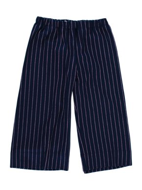 Il Gufo Navy Pink Pinstripe Flannel Trousers