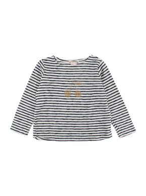 Bonpoint Cherries Embellished Long-sleeve Striped Top