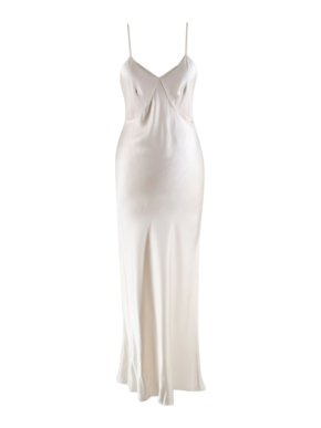 Three Graces London Ivory Sonnet silk and cotton-voile dress