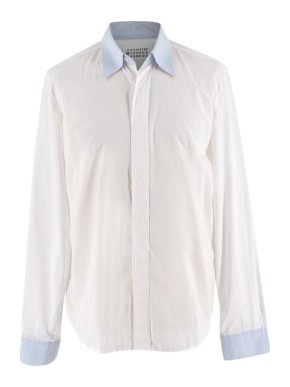 Maison Martin Margiela Cotton Voile White Long Sleeve Shirt
