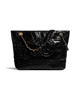 Chanel Shiny Aged Calfskin, Gold, Silver-Tone & Ruthenium Shopper Tote