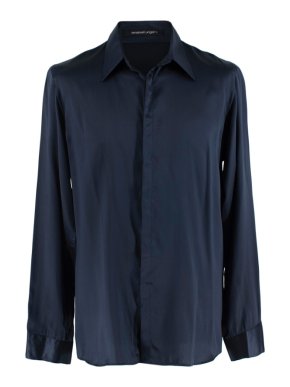 Emanuel Ungaro Blue Silk Shirt