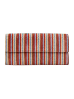 DVF Multicoloured Striped East West Clutch