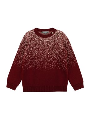 Bonpoint Red Wool Buttoned Sweater