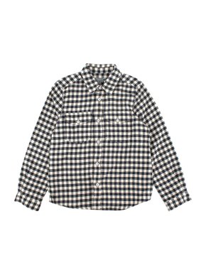 Bonpoint Grey Gingham Cotton Flannel Long Sleeve Shirt
