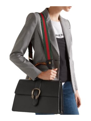 Gucci Black Bamboo Top Handle Dionysus Bag