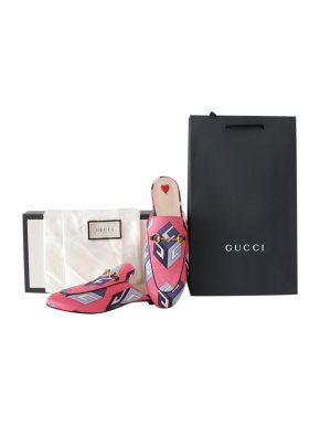 Gucci Limited Edition Geometric Princetown Slippers