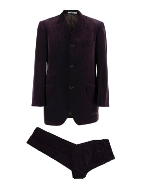 Kenzo Grape Wool Velvet Single Breasted Suit