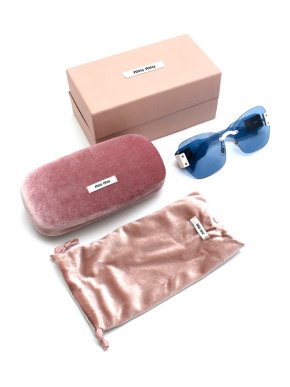 Miu Miu Blue Oversized Sunglasses