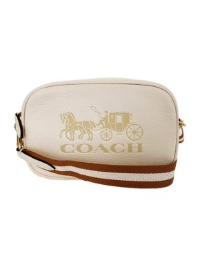 Coach chalk white leather shoulder bag