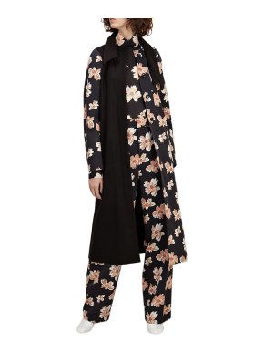 Joseph floral Nina long wool coat