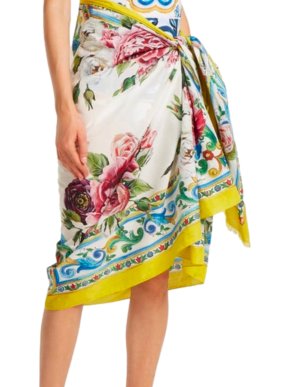 Dolce & Gabbana Floral Print Cotton Sarong/Scarf