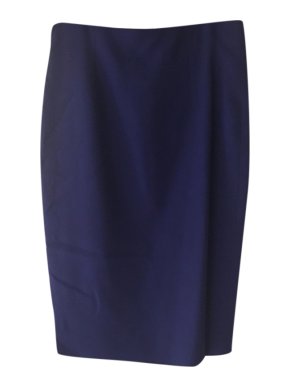 Alexander McQueen Blue Pencil Skirt