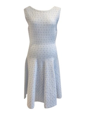 Milly Sleeveless Blue & White A-Line Dress
