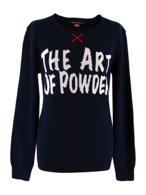 Perfect Moment Navy Merino Wool The Art of Powder Knit Sweater